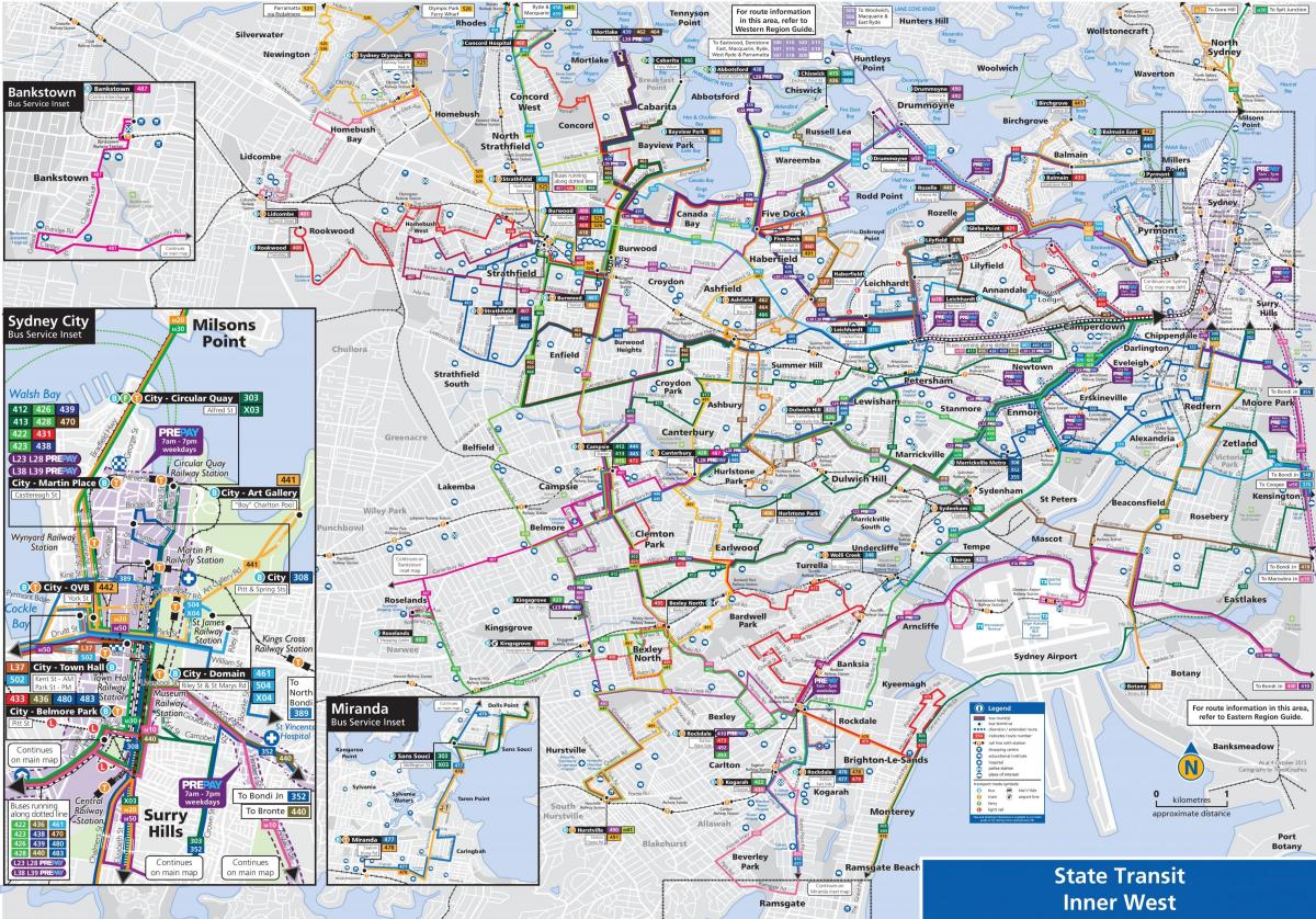карта автовокзала Сиднея